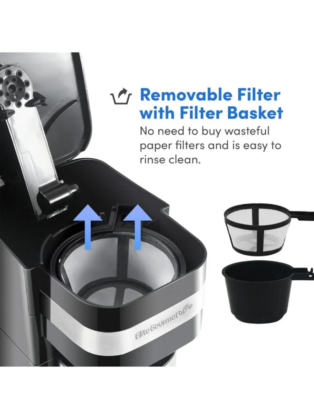Compact Single-Serve Coffee Maker - Personal Brew Machine, Fast & Easy, Black